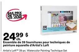 Michaels Ensemble de 39 fournitures pour techniques de peinture aquarelle d'Artist's Loft offer