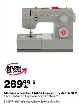 Michaels Machine à coudre HD4452 Heavy-Duty de SINGER offer
