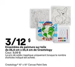 Michaels Ensembles de peinture sur toile de 25,4 cm x 25,4 cm de Creatology offer