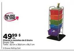 Michaels Chariot à roulettes de 5 tiroirs Simply Tidy offer