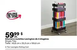 Michaels Chariot à roulettes Lexington de 4 étagères Simply Tidy offer