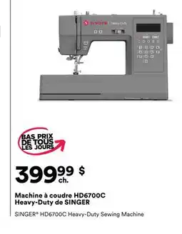 Michaels Machine à coudre HD6700C Heavy-Duty de SINGER offer