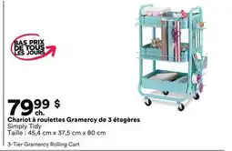 Michaels Chariot à roulettes Gramercy de 3 étagères Simply Tidy offer