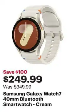 Best Buy Samsung Galaxy Watch7 40mm Bluetooth Smartwatch - Cream offer
