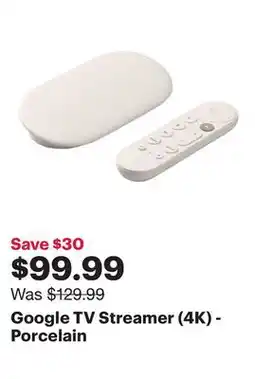 Best Buy Google TV Streamer (4K) - Porcelain offer