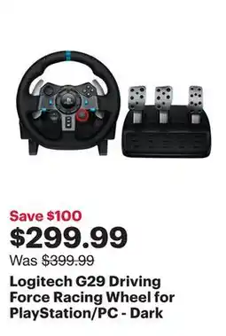 Best Buy Logitech G29 Driving Force Racing Wheel for PlayStation/PC - Dark offer