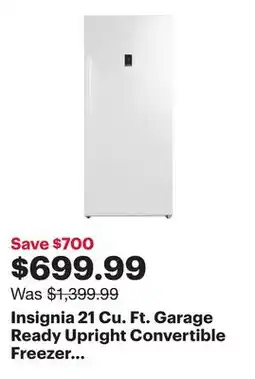 Best Buy Insignia 21 Cu. Ft. Garage Ready Upright Convertible Freezer (NS-UZ21WH0) - White - Only at Best Buy offer