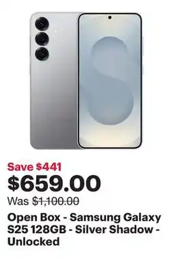 Best Buy Open Box - Samsung Galaxy S25 128GB - Silver Shadow - Unlocked offer