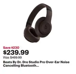 Best Buy Beats By Dr. Dre Studio Pro Over-Ear Noise Cancelling Bluetooth Headphones - Deep Brown offer