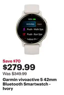 Best Buy Garmin vivoactive 5 42mm Bluetooth Smartwatch - Ivory offer