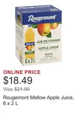 Costco Rougemont Mellow Apple Juice, 6 x 2 L offer
