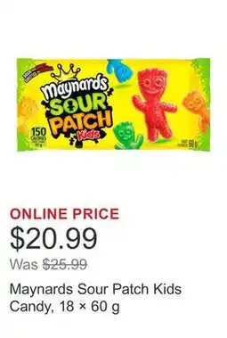 Costco Maynards Sour Patch Kids Candy, 18 × 60 g offer