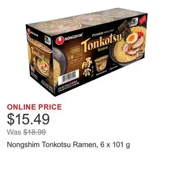 Costco Nongshim Tonkotsu Ramen, 6 x 101 g offer