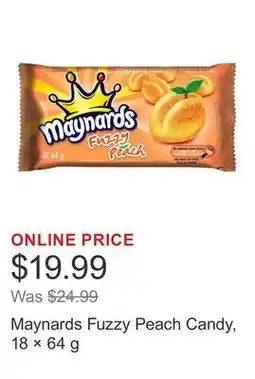 Costco Maynards Fuzzy Peach Candy, 18 × 64 g offer