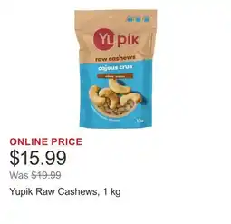 Costco Yupik Raw Cashews, 1 kg offer