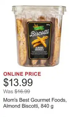 Costco Mom's Best Gourmet Foods, Almond Biscotti, 840 g offer