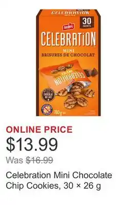 Costco Celebration Mini Chocolate Chip Cookies, 30 × 26 g offer