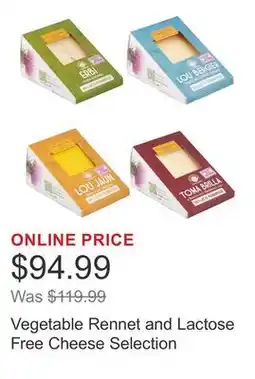 Costco Vegetable Rennet and Lactose Free Cheese Selection offer
