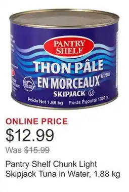 Costco Pantry Shelf Chunk Light Skipjack Tuna in Water, 1.88 kg offer