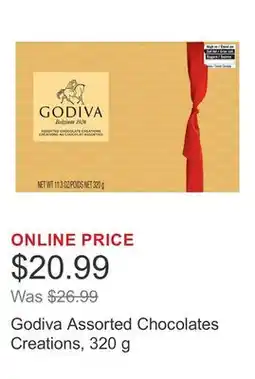 Costco Godiva Assorted Chocolates Creations, 320 g offer