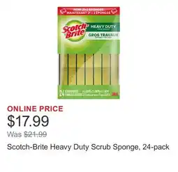 Costco Scotch-Brite Heavy Duty Scrub Sponge, 24-pack offer