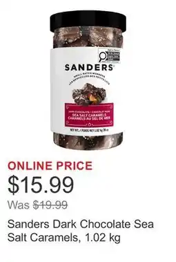 Costco Sanders Dark Chocolate Sea Salt Caramels, 1.02 kg offer