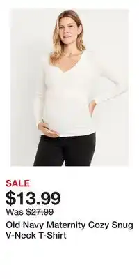 Old Navy Old Navy Maternity Cozy Snug V-Neck T-Shirt offer