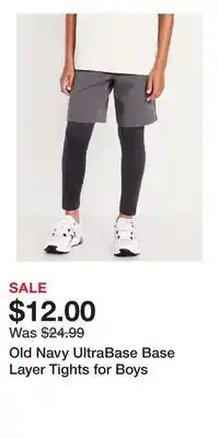 Old Navy Old Navy UltraBase Base Layer Tights for Boys offer
