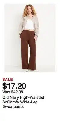 Old Navy Old Navy High-Waisted SoComfy Wide-Leg Sweatpants offer