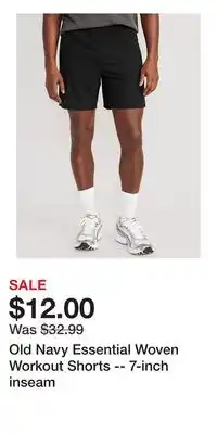 Old Navy Old Navy Essential Woven Workout Shorts -- 7-inch inseam offer