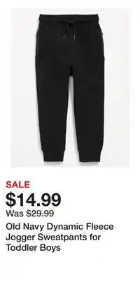 Old Navy Old Navy Dynamic Fleece Jogger Sweatpants for Toddler Boys offer