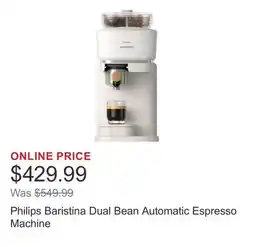 Costco Philips Baristina Dual Bean Automatic Espresso Machine offer