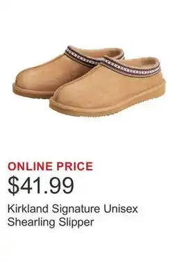 Costco Kirkland Signature Unisex Shearling Slipper offer