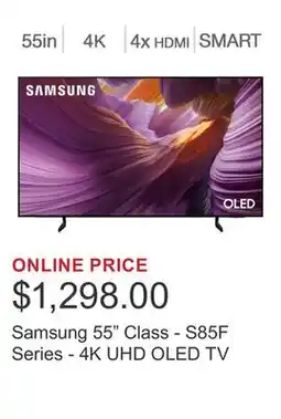Costco Samsung 55 Class - S85F Series - 4K UHD OLED TV offer
