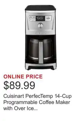 Costco Cuisinart PerfecTemp 14-Cup Programmable Coffee Maker with Over Ice Function offer