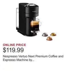 Costco Nespresso Vertuo Next Premium Coffee and Espresso Machine by Breville, Classic Black offer