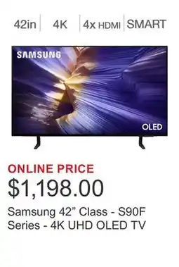 Costco Samsung 42 Class - S90F Series - 4K UHD OLED TV offer