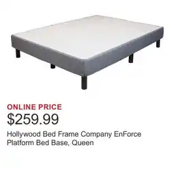 Costco Hollywood Bed Frame Company EnForce Platform Bed Base, Queen offer