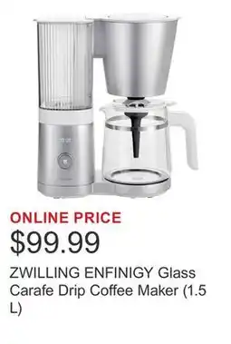 Costco ZWILLING ENFINIGY Glass Carafe Drip Coffee Maker (1.5 L) offer