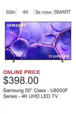 Costco Samsung 50 Class - U8000F Series - 4K UHD LED TV offer