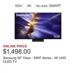 Costco Samsung 55 Class - S90F Series - 4K UHD OLED TV offer