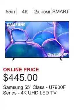 Costco Samsung 55 Class - U7900F Series - 4K UHD LED TV offer