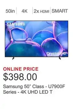 Costco Samsung 50 Class - U7900F Series - 4K UHD LED T offer