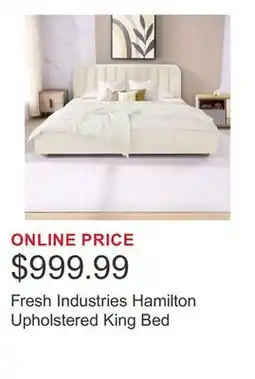 Costco Fresh Industries Hamilton Upholstered King Bed offer