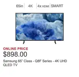 Costco Samsung 65 Class - Q8F Series - 4K UHD QLED TV offer
