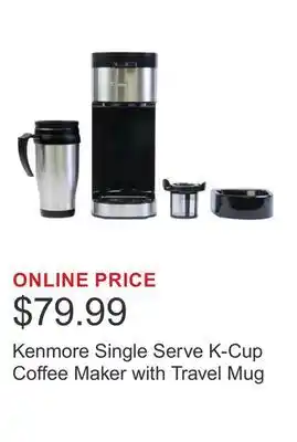 Costco Kenmore Single Serve K-Cup Coffee Maker with Travel Mug offer