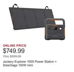 Costco Jackery Explorer 1000 Power Station + SolarSaga 100W mini offer