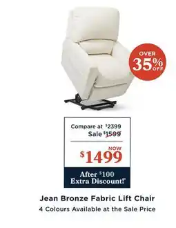 La Z Boy Jean Bronze Fabric Lift Chair offer