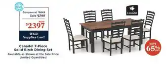 La Z Boy Canadel 7-Piece Solid Birch Dining Set offer