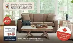 La Z Boy Piper Fabric Stationary Sofa offer